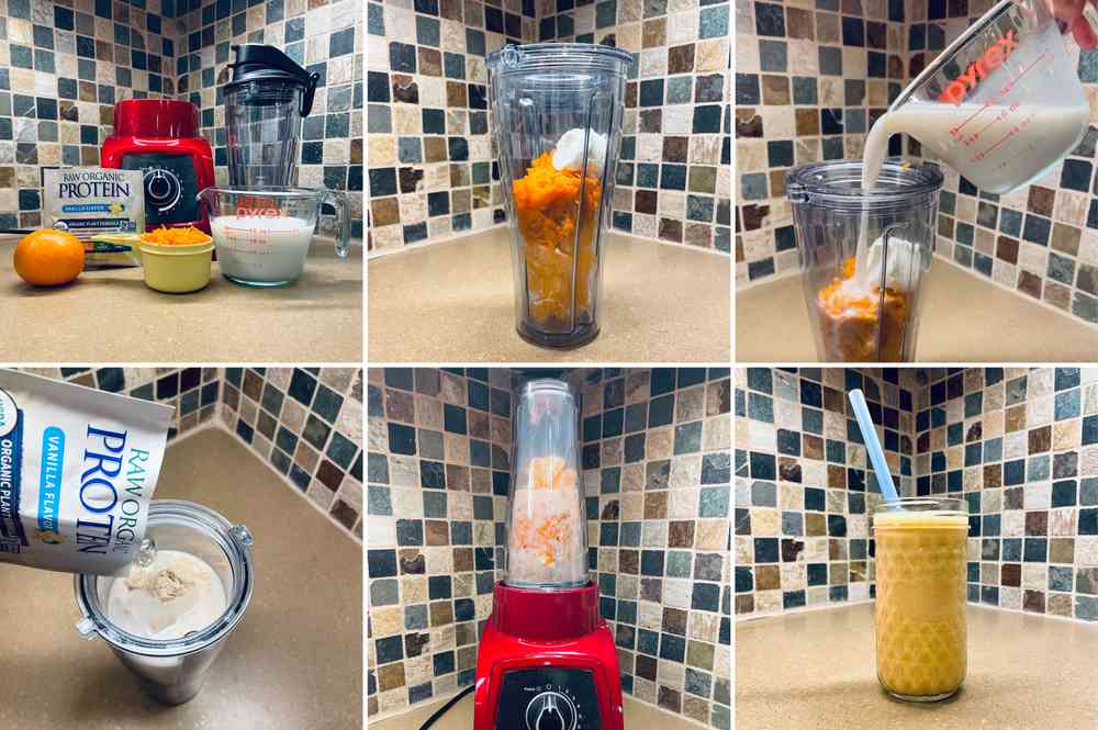 Regain control of your blood sugar AND build muscle with this carrot cake smoothie. Yum yum yum! Making a carrot cake protein smoothie
