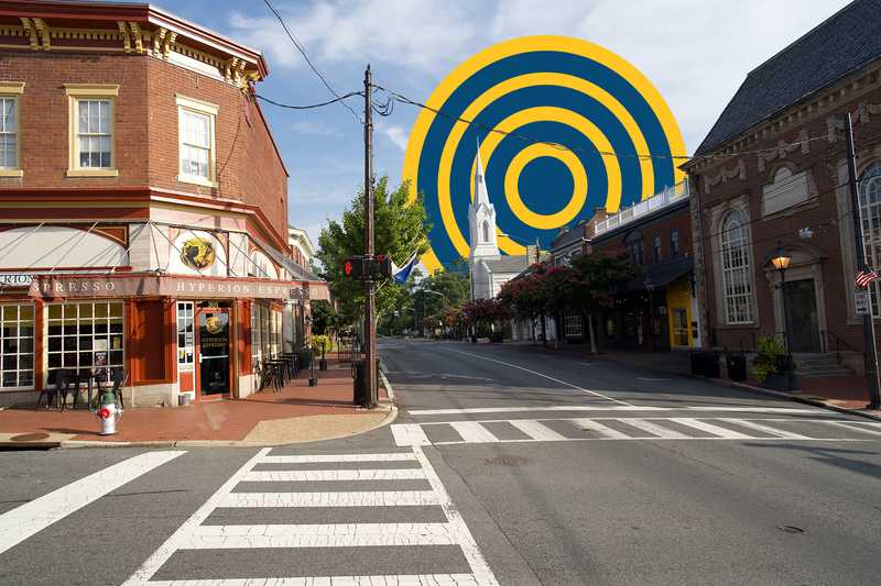 Photo of downtown Fredericksburg, VA